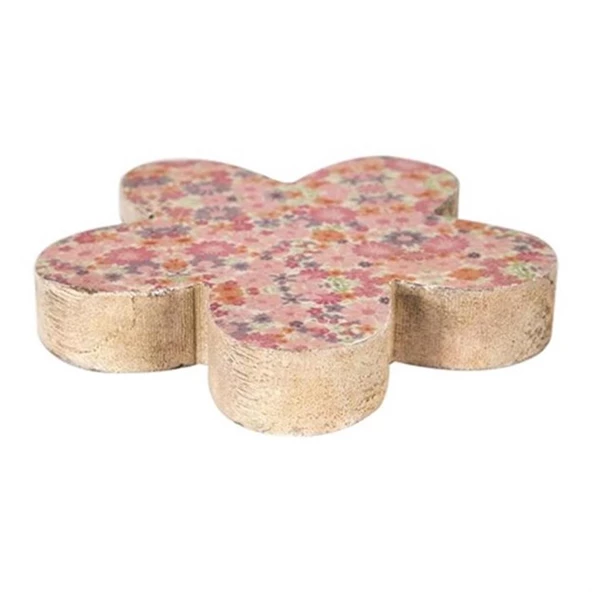 Vitale Şiva Çiçek Desenli Dekoratif Pembe Papatya Büyük Boy AK.FQ0019 - 5