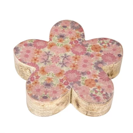 Vitale Şiva Çiçek Desenli Dekoratif Pembe Papatya Küçük Boy AK.FQ0020-P - 2