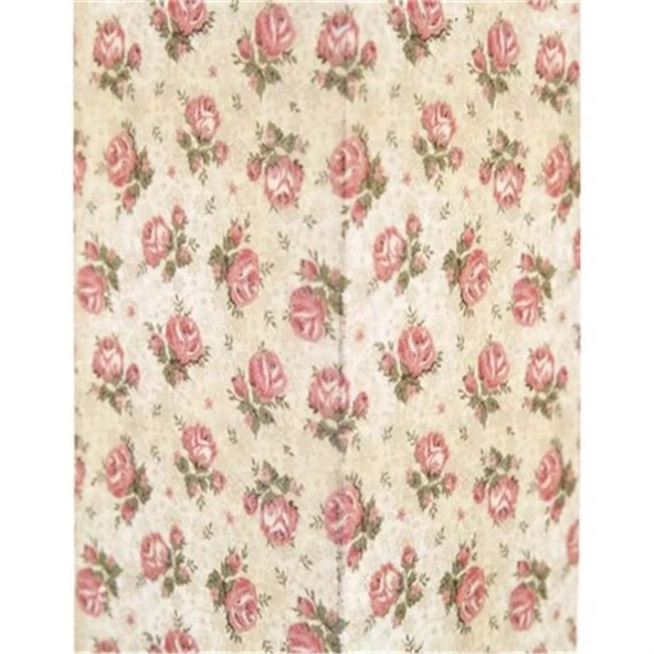 Vitale Şiva Çiçek Desenli Krem Mumluk 10x20 cm AK.FQ0003-K - Resim 6