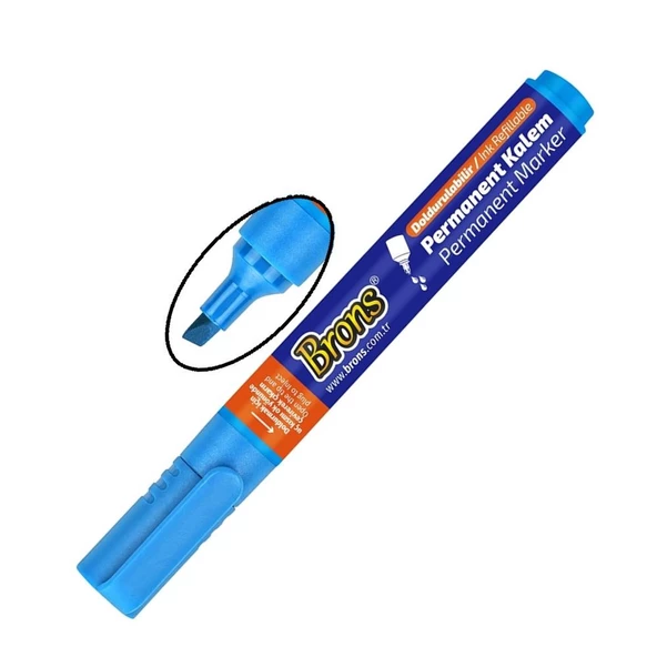 Markör Kesik Uç Keçeli Kalem Permanent Doldurulabilir 1 Adet - 2