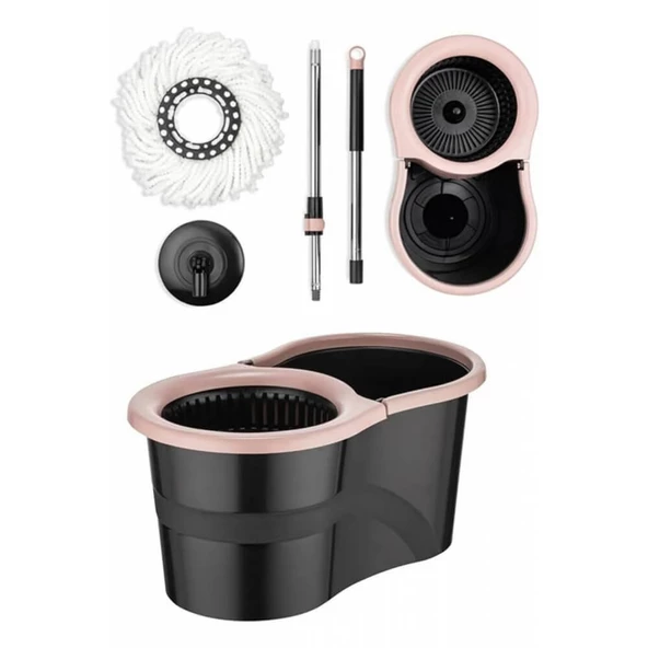 Urve Microfiber Süper Mop Set 360 Pembe - 4