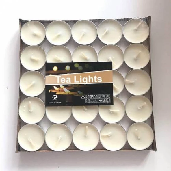 Tealight Ekru Mum 100 lü Paket