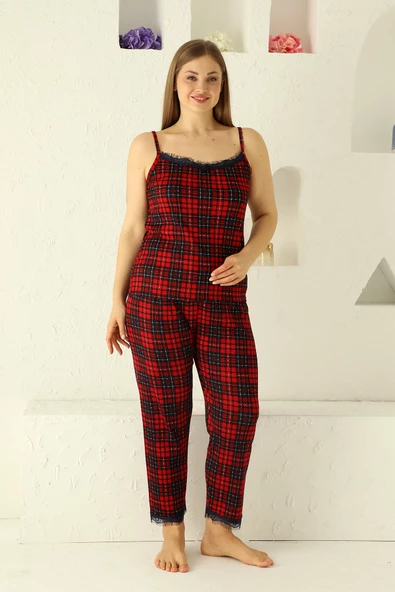 Sabahlıklı Dantel Detaylı Pegasus Kadın Pijama Takımı-Çeyizlik Takım- Geniş Beden Aralığı - 7