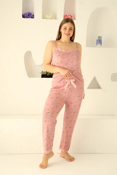 Sabahlıklı Dantel Detaylı Pegasus Kadın Pijama Takımı-Çeyizlik Takım- Geniş Beden Aralığı - 11