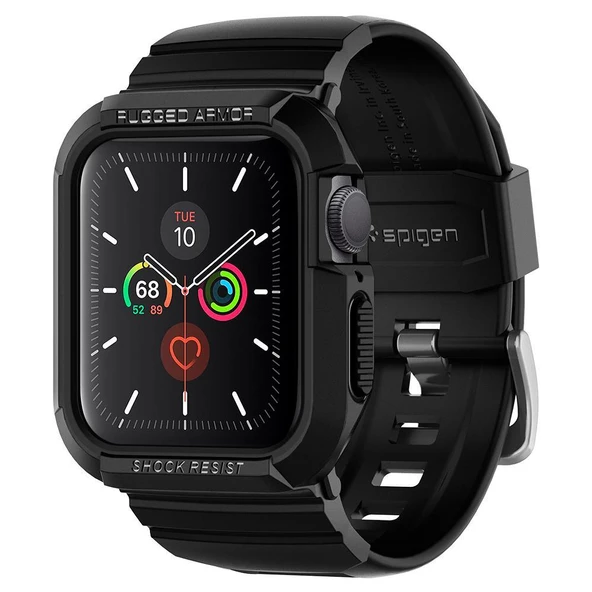 Spigen Apple Watch 41mm (Seri 9/8/7) Kılıf & Kordon Kayış Rugged Armor Pro