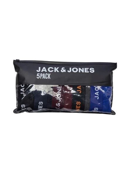 JACK JONES Erkek Siyah Renk Pamuklu 5 li Boxer 12167028 - Resim 6