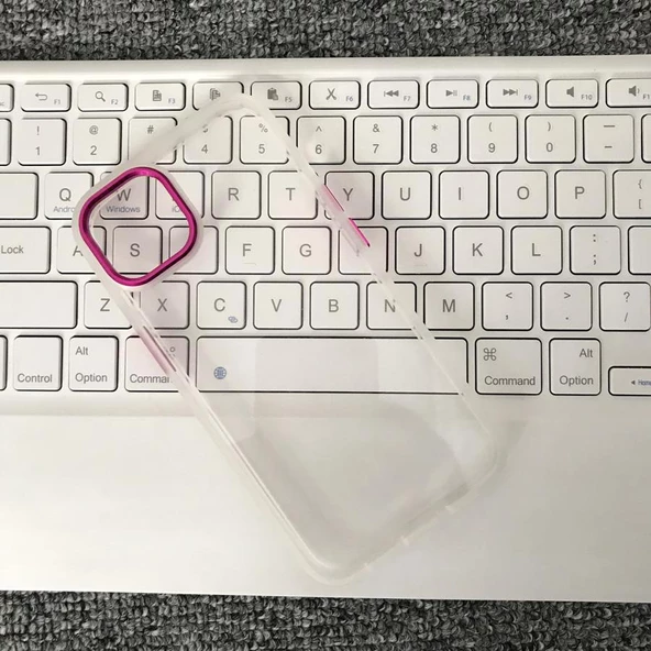 İphone 13 Pro Max Metal Kamera Çerçeveli Kenarları Renkli Kılıf - Resim 6