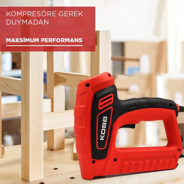 Kobb Kbz200 8-16Mm Zımba Ve 15-16Mm Profesyonel Çivi Çakma Makinesi + 3000 Adet Yedek Zımba Ve Çivi - Resim 11