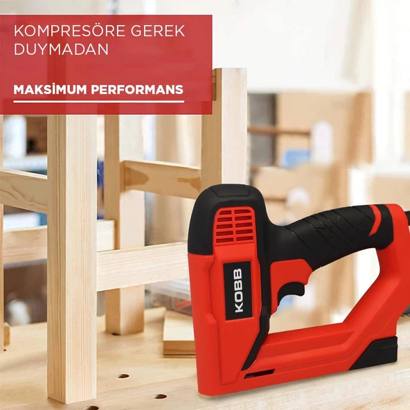 Kobb Kbz200b 8-16Mm Zımba Ve 15-16Mm Profesyonel Çivi Çakma Makinesi + 3000 Adet Yedek Zımba Ve Çivi - Resim 11