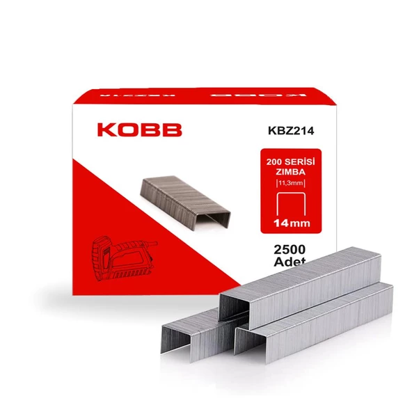 Kobb Kbz214 14Mm 2500 Adet 200 Serisi Ağır Hizmet Tipi Zımba Teli