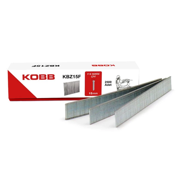 Kobb Kbz15f 15Mm 2500 Adet F/E/J/8 Serisi Ağır Hizmet Tipi Kesik Başlı Çivi