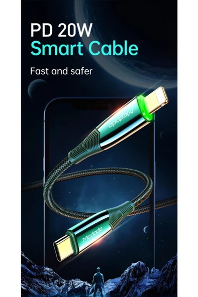 Mcdodo Pd 20W TypeC İphone Şarj Data Kablo 1.2M Siyah CA-8560 - 5