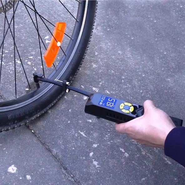 Michelin Mc33382 Şarjlı Li-İon 150Psı Taşınabilir Dijital Basınç Göstergeli Led Aydınlatmalı Lastik Şişirme Pompası - 8