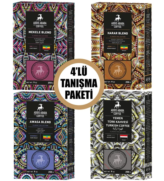 Addis Ababa Coffee 4lü Kahve Tanışma Paketi