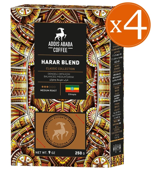 Addis Ababa Coffee Harar Blend 4 lü Avantajlı Paket 1.000 Gram