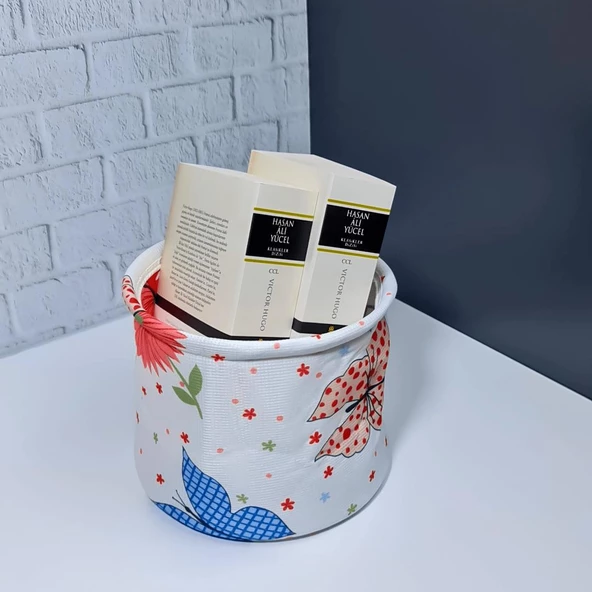 Hometarz Dekoratif Yuvarlak Sepet Ev İçi Düzenleyici Organizer - 2