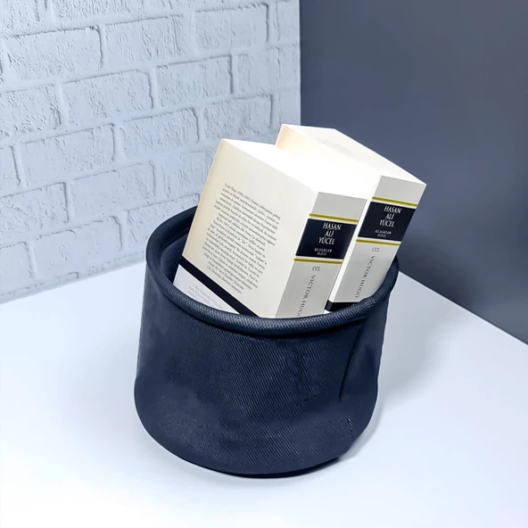 Hometarz Dekoratif Yuvarlak Sepet Ev İçi Düzenleyici Organizer - 8