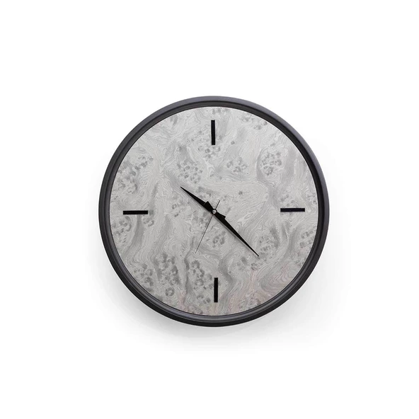 Rehome Ron Saat | Ceviz Kaplamalı Modern Duvar Saati | 55 cm Çap Duvar Saati - Resim 4