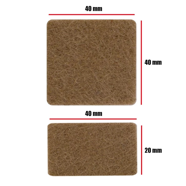 Masa Sandalye Parke Zemin Koruyucu Keçe Yapışkanlı 40 mm (15'Li PAKET) - 3