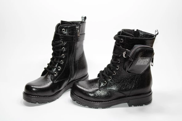 ENSA KIZ ÇOCUĞU ORTOPEDİK KAYMAZ TABAN CÜZDANLI FERMUARLI BOT - 25