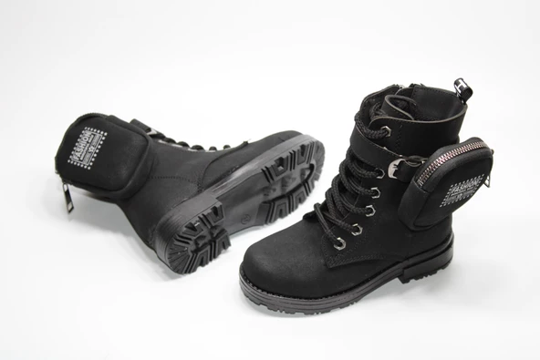 ENSA KIZ ÇOCUĞU ORTOPEDİK KAYMAZ TABAN CÜZDANLI FERMUARLI BOT - 4