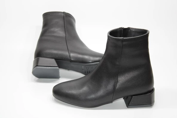 LADYPARK ALÇAK KALIN TOPUK FERMUARLI KADIN GÜNLÜK BİLEK BOT - 6