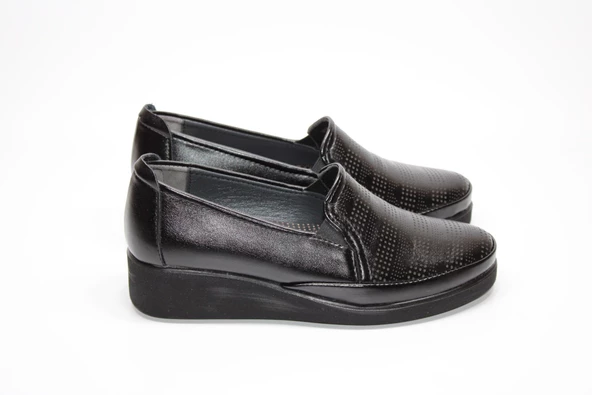 HANIMCA İÇİ DERİ ORTOPEDİK JEL DOLGU TOPUK GÜNLÜK ANNE AYAKKABI - 10