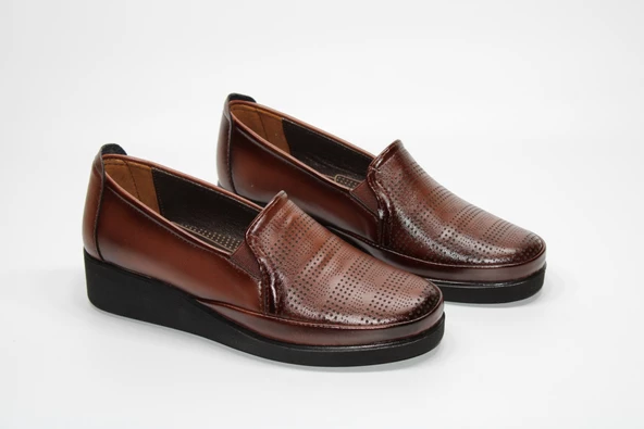 HANIMCA İÇİ DERİ ORTOPEDİK JEL DOLGU TOPUK GÜNLÜK ANNE AYAKKABI - 17