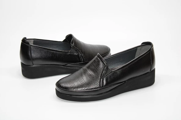 HANIMCA İÇİ DERİ ORTOPEDİK JEL DOLGU TOPUK GÜNLÜK ANNE AYAKKABI - 3