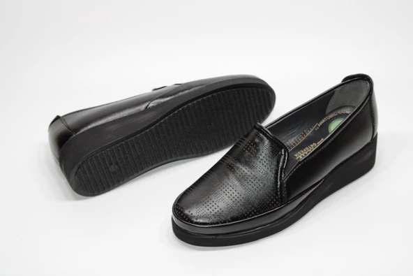 HANIMCA İÇİ DERİ ORTOPEDİK JEL DOLGU TOPUK GÜNLÜK ANNE AYAKKABI - 8