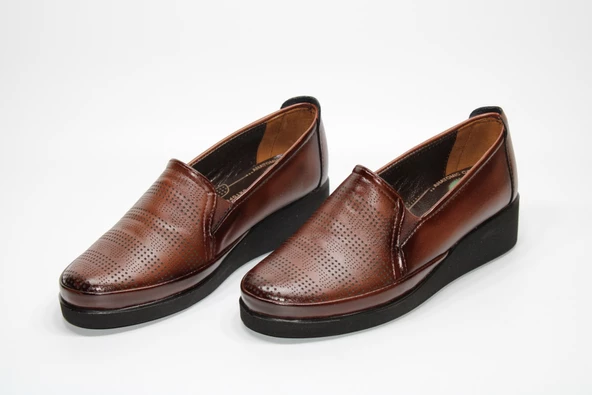 HANIMCA İÇİ DERİ ORTOPEDİK JEL DOLGU TOPUK GÜNLÜK ANNE AYAKKABI - 15