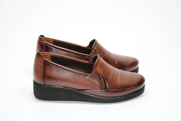 HANIMCA İÇİ DERİ ORTOPEDİK JEL DOLGU TOPUK GÜNLÜK ANNE AYAKKABI - 12