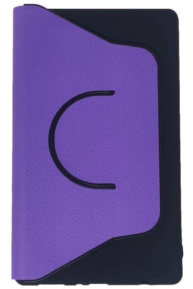 IPad 9.7 Inc Lila Tablet Kılıfı 360° Dönebilen Stantlı Silikonlu Tam Koruma - 5