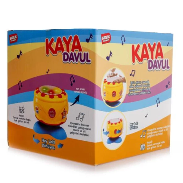 Pilli Işıklı Sesli Kaya Davul - 6