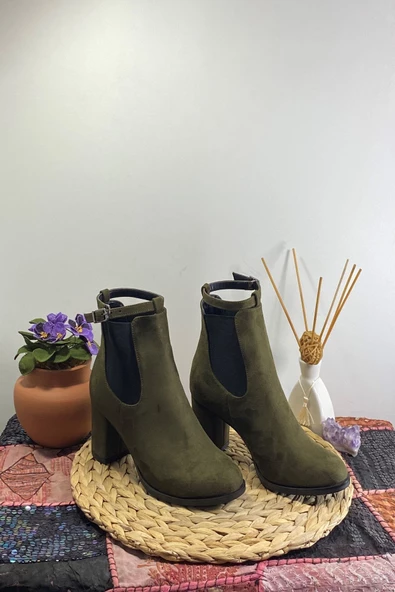 Kadın Süet Topuklu Bot - 6