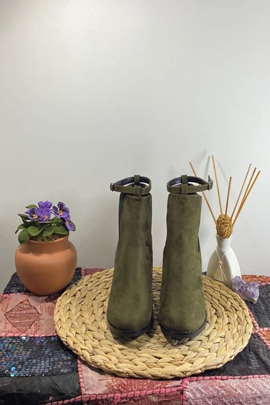 Kadın Süet Topuklu Bot - 4