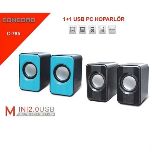 Concord C795 1+1 Pc Hoparlaör Usb Kablolu Pc Speaker - 3