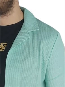 Polo Yaka Önü Açık Turkuaz T-shirt - 2