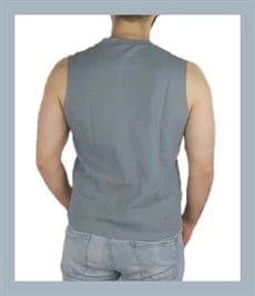 Mavi Waffle Kolsuz T-shirt 1065 - Resim 4