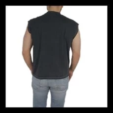 Oversized Siyah Spor T-shirt 1069 - Resim 3