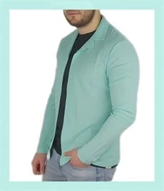 Polo Yaka Önü Açık Turkuaz T-shirt - 4