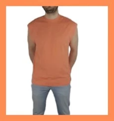 Turuncu Acid Yıkamalı Erkek T-shirt ürün görseli