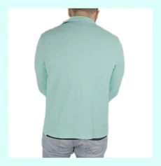 Polo Yaka Önü Açık Turkuaz T-shirt - 3