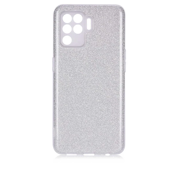 Oppo Reno 5 Lite Kılıf Simli Renkli Silikon - 7