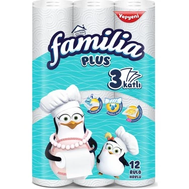 Familia Plus 3 Katlı 12'li Kağıt Havlu