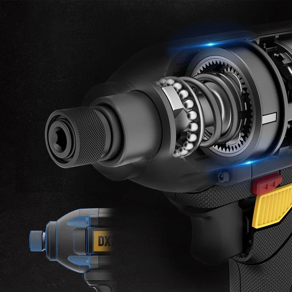 Cat Dx71 18Volt 2.0Ah Li-İon Çift Akülü 215Nm Kömürsüz Profesyonel Şarjlı Darbeli Tornavida - 10
