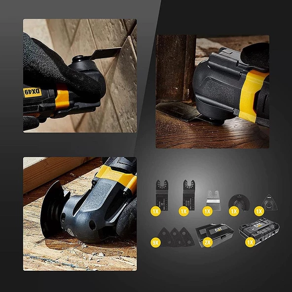 CAT DX49.1 350Watt Profesyonel Çok Amaçlı Devir Ayarlı Kesme Raspalama ve Zımpara + 14 Adet Aksesuar - 11