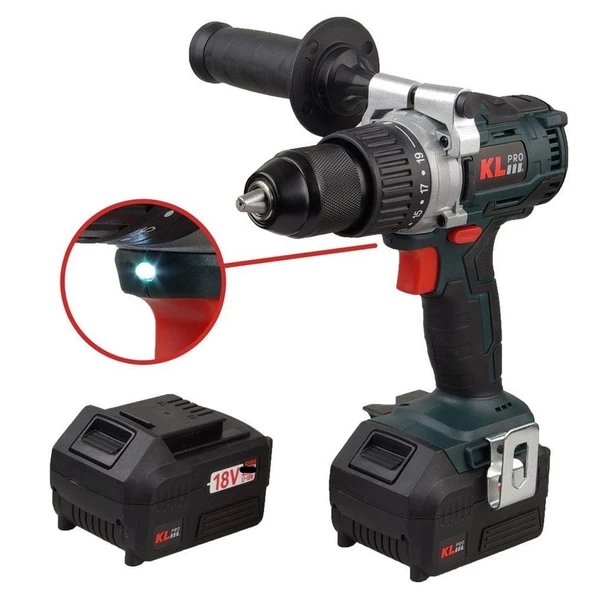 Klpro 18Volt/5.0Ah Li-İon Kömürsüz Prof. Şarjlı Matkap Klnm18b-50