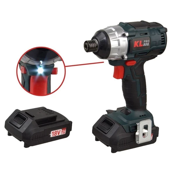 Klpro18Volt/2.0Ah Li-ion Kömürsüz Prof. Torklu Darbeli Vidalama Kldv18B-20 - 2