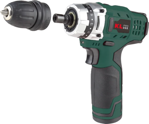 Klpro 10.8Volt/2.0Ah Li-ion Çift Akülü Prof. Matkap Klnm1020 - 3